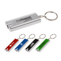 Rectangular LED Flashlight Key Chain